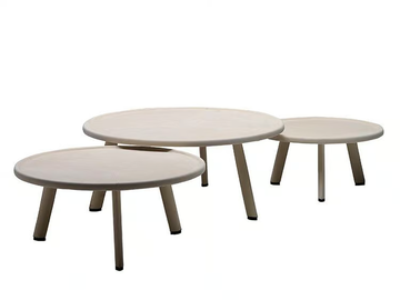 WAVE - Round leather coffee table by Siwa Soft Style - view 2